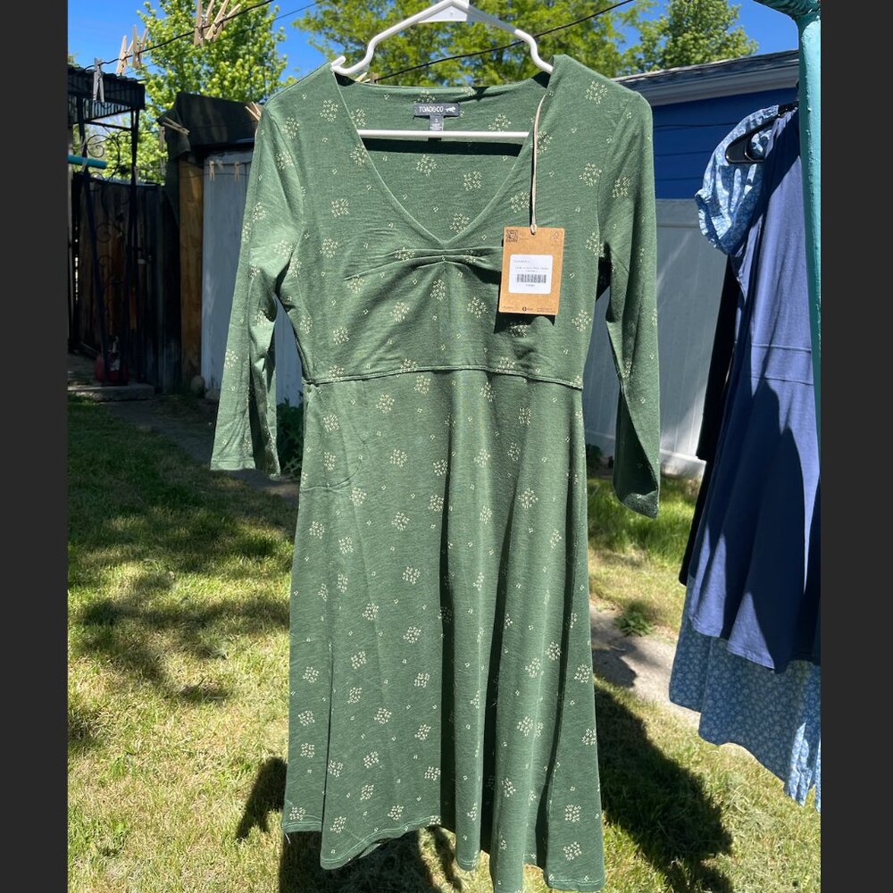 Toad&Co Amelia 3/4 Sleeve Dress - Brand New - Size Small